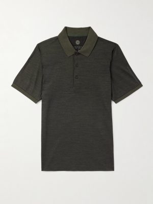 Merino Wool and Lyocell-Blend Piqué Polo Shirt