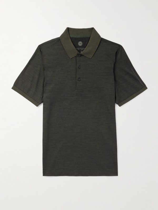 Merino Wool and Lyocell-Blend Piqué Polo Shirt