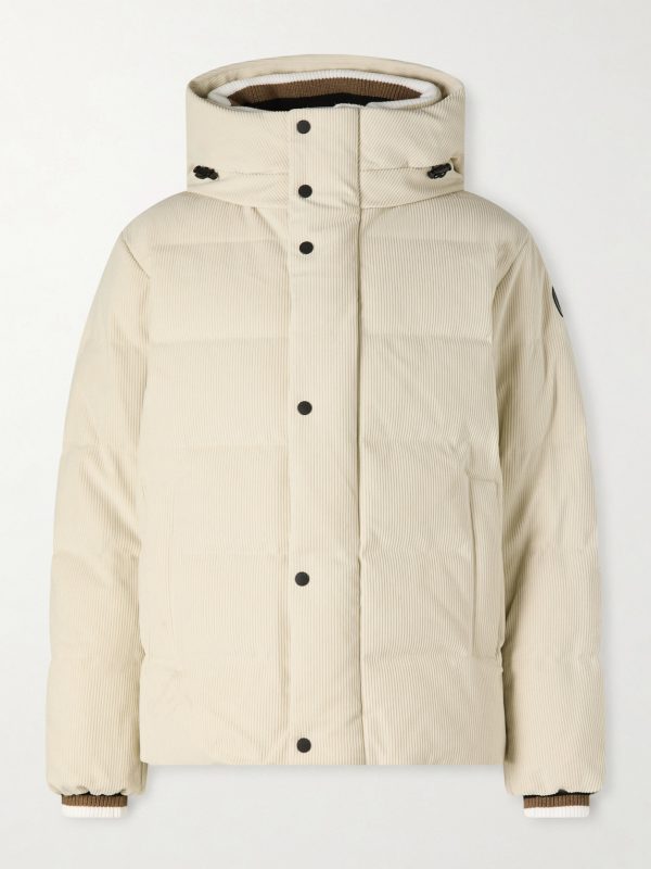 Atila Padded Corduroy Down Hooded Ski Jacket Atila Padded Corduroy Down Hooded Ski Jacket