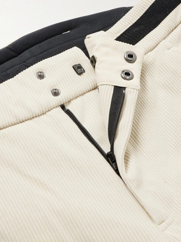 Straight-Leg Shell-Trimmed Corduroy Ski Pants - E1