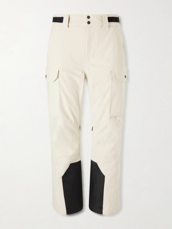 Straight-Leg Shell-Trimmed Corduroy Ski Pants