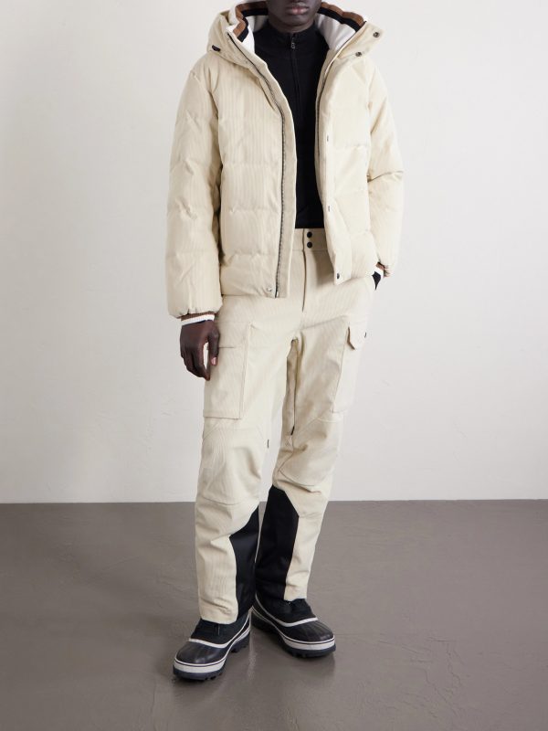Straight-Leg Shell-Trimmed Corduroy Ski Pants - OU