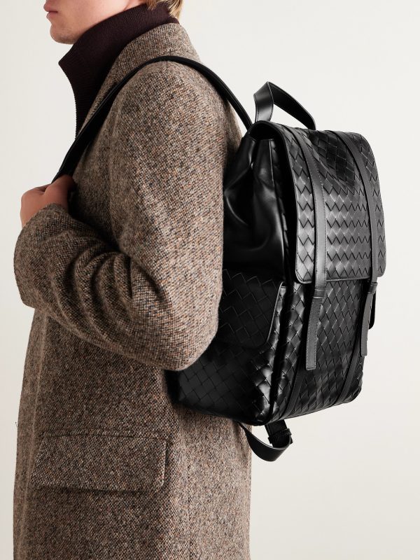 Intrecciato Leather Backpack - OU