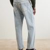 Straight-Leg Distressed Jeans - BK Straight-Leg Distressed Jeans - BK