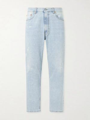 Straight-Leg Distressed Jeans