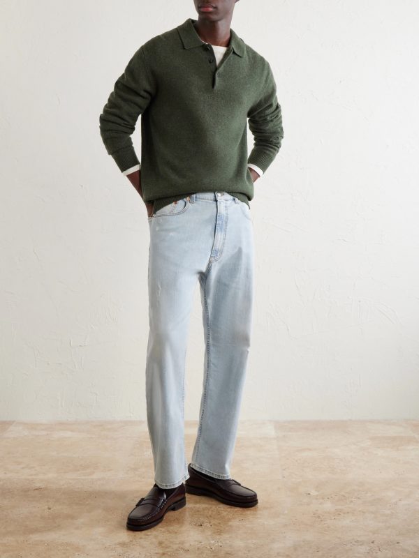 Straight-Leg Distressed Jeans - OU Straight-Leg Distressed Jeans - OU