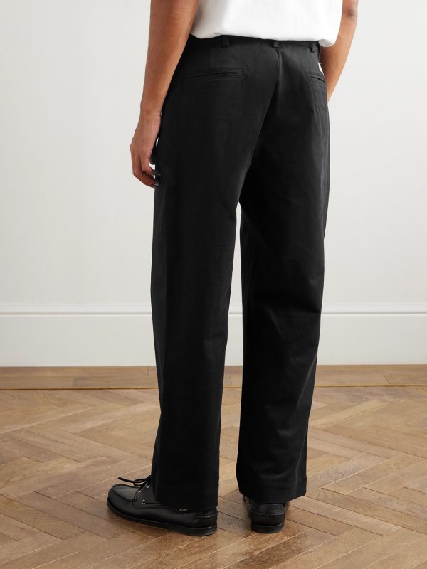 Straight-Leg Cotton Chinos - BK Straight-Leg Cotton Chinos - BK