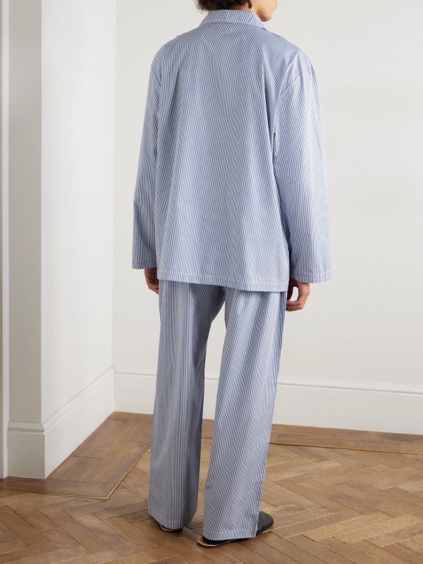 Striped Cotton Pyjama Set - BK Striped Cotton Pyjama Set - BK
