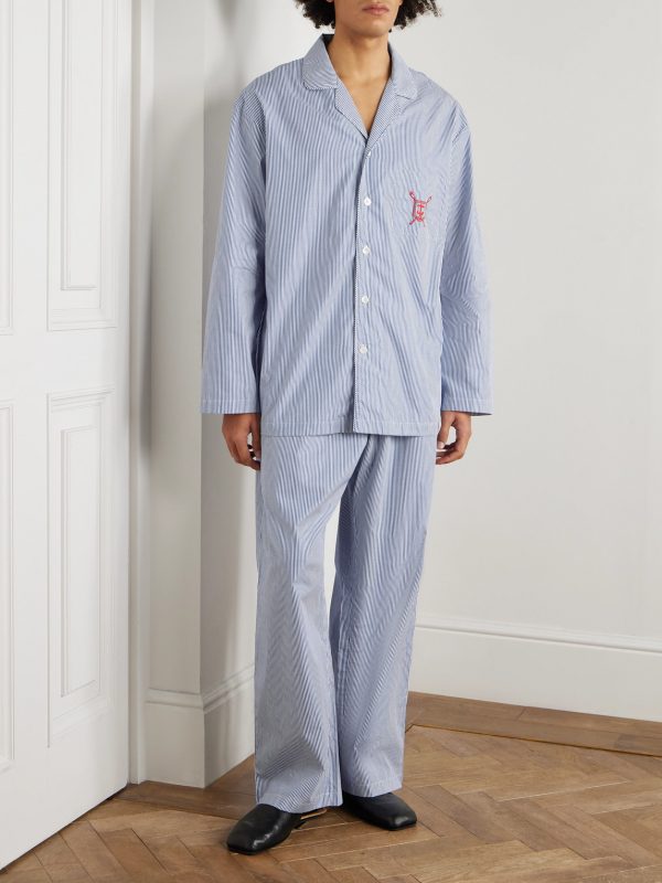 Striped Cotton Pyjama Set - OU Striped Cotton Pyjama Set - OU