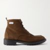Logo-Appliquéd Suede Boots Logo-Appliquéd Suede Boots