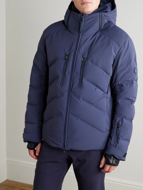 Jervis-D Panelled Quilted Shell Hooded Down Jacket - FR Jervis-D Panelled Quilted Shell Hooded Down Jacket - FR