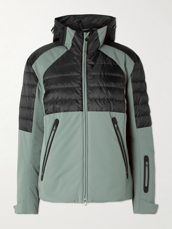 Henik-D Panelled Quilted Ripstop and Shell Hooded Down Jacket Henik-D Panelled Quilted Ripstop and Shell Hooded Down Jacket