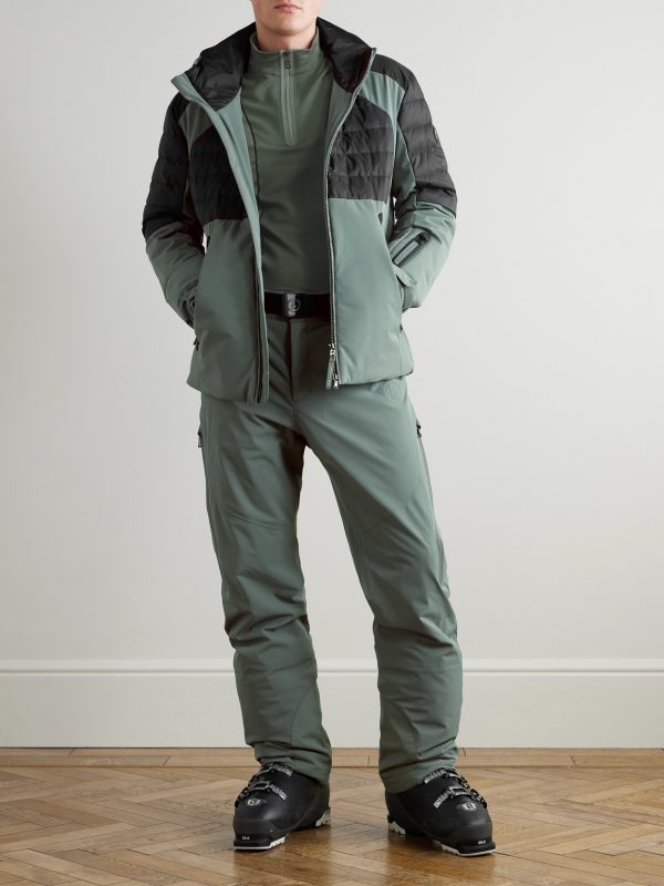 Henik-D Panelled Quilted Ripstop and Shell Hooded Down Jacket - OU Henik-D Panelled Quilted Ripstop and Shell Hooded Down Jacket - OU