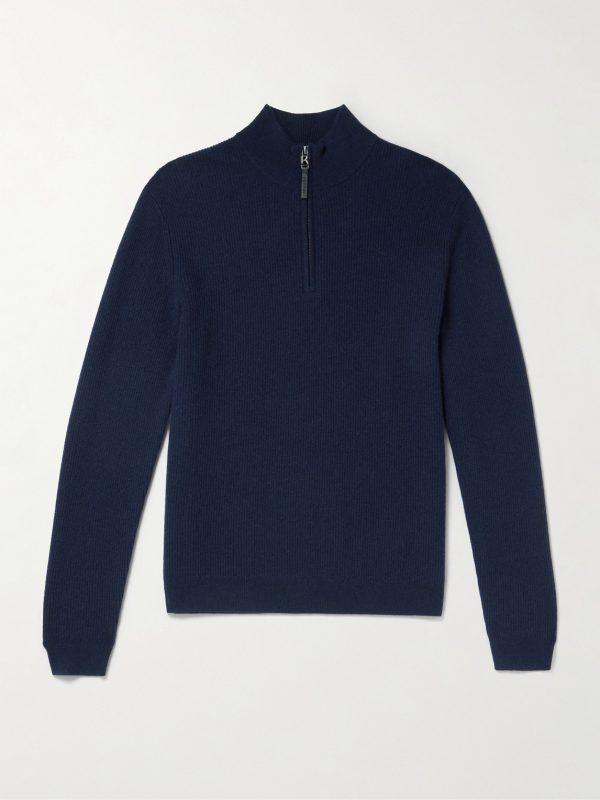 Derek-1 Virgin Wool and Cashmere-Blend Half-Zip Ski Midlayer