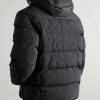 Blaine Panelled Quilted Shell Hooded Jacket - BK