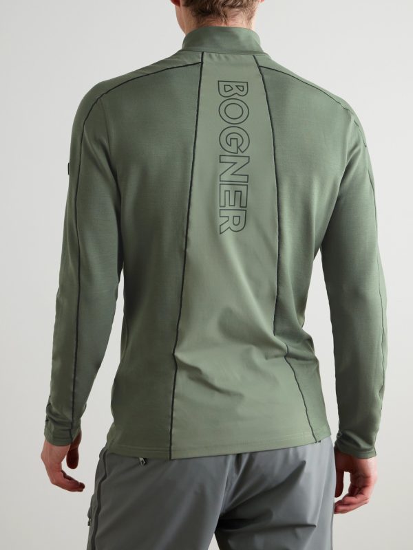 Flynn Stretch-Jersey Half-Zip Base Layer - BK