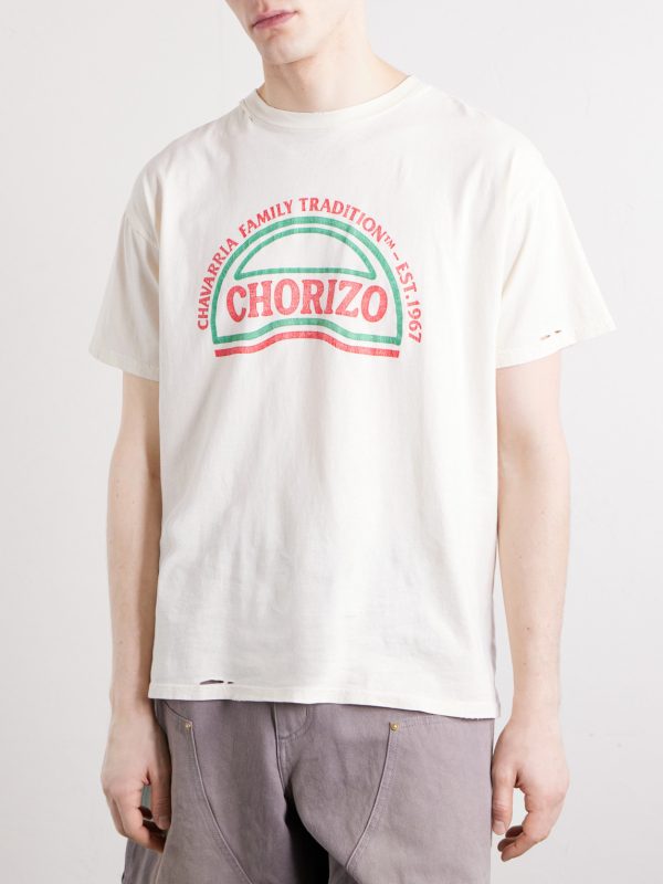 Chorizo Logo-Print Cotton-Jersey T-Shirt - FR Chorizo Logo-Print Cotton-Jersey T-Shirt - FR