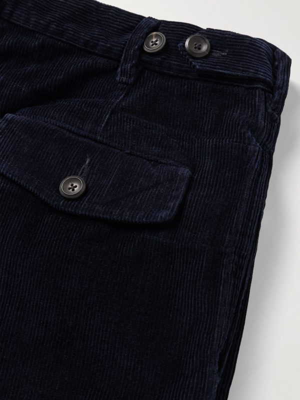 Games Tapered Pleated Cotton-Corduroy Trousers - CU Games Tapered Pleated Cotton-Corduroy Trousers - CU