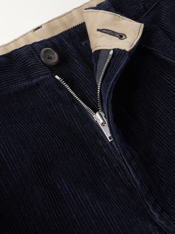 Games Tapered Pleated Cotton-Corduroy Trousers - E1 Games Tapered Pleated Cotton-Corduroy Trousers - E1