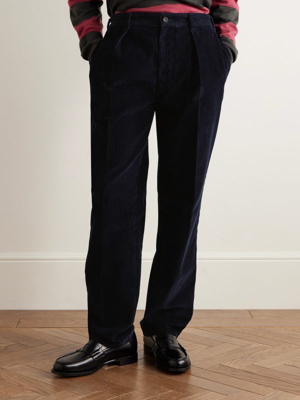 Games Tapered Pleated Cotton-Corduroy Trousers - FR Games Tapered Pleated Cotton-Corduroy Trousers - FR