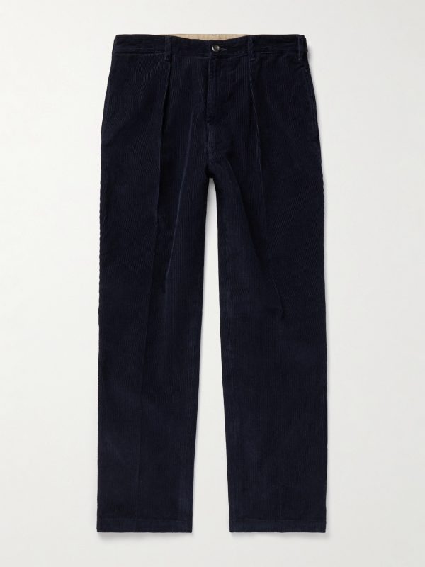 Games Tapered Pleated Cotton-Corduroy Trousers Games Tapered Pleated Cotton-Corduroy Trousers