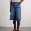 Straight-Leg Denim Shorts - FR Straight-Leg Denim Shorts - FR
