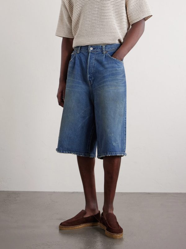 Straight-Leg Denim Shorts - FR Straight-Leg Denim Shorts - FR