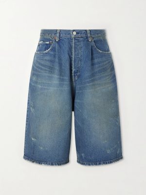 Straight-Leg Denim Shorts Straight-Leg Denim Shorts