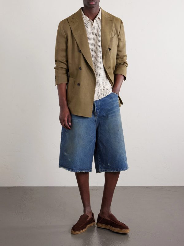 Straight-Leg Denim Shorts - OU Straight-Leg Denim Shorts - OU