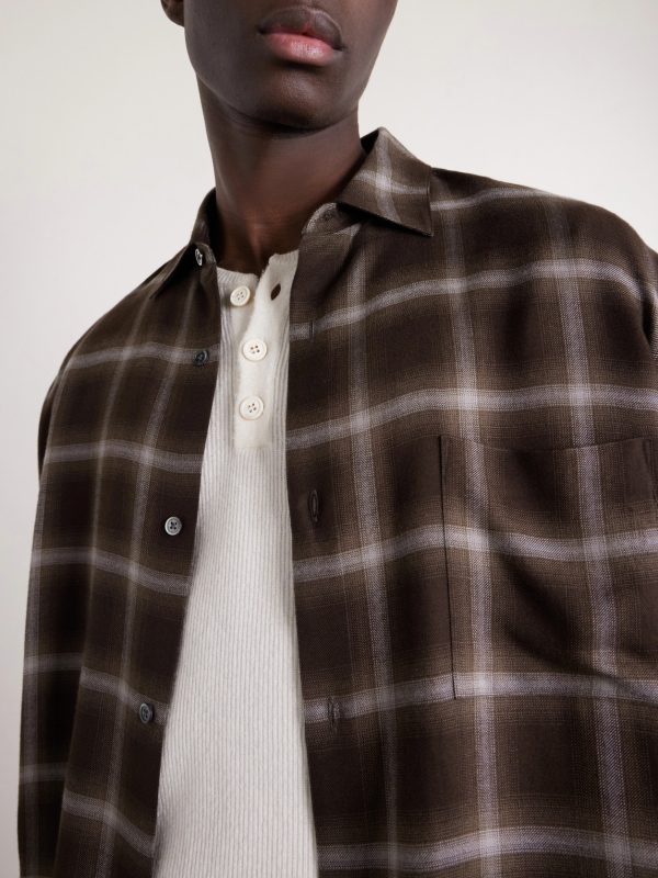 Checked Lyocell-Blend Gauze Shirt - CU Checked Lyocell-Blend Gauze Shirt - CU