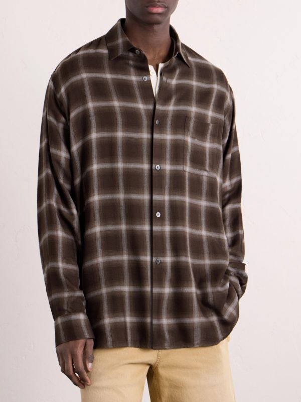 Checked Lyocell-Blend Gauze Shirt - FR Checked Lyocell-Blend Gauze Shirt - FR