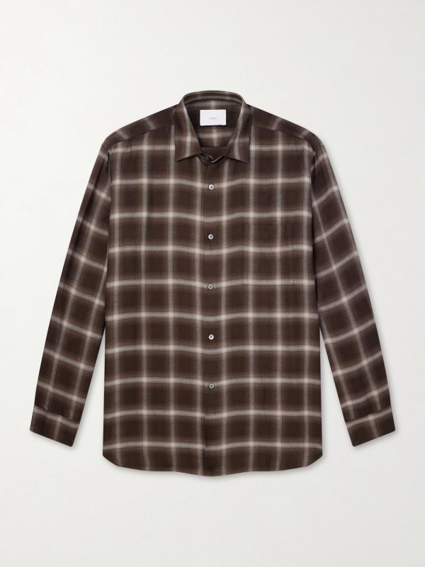 Checked Lyocell-Blend Gauze Shirt Checked Lyocell-Blend Gauze Shirt