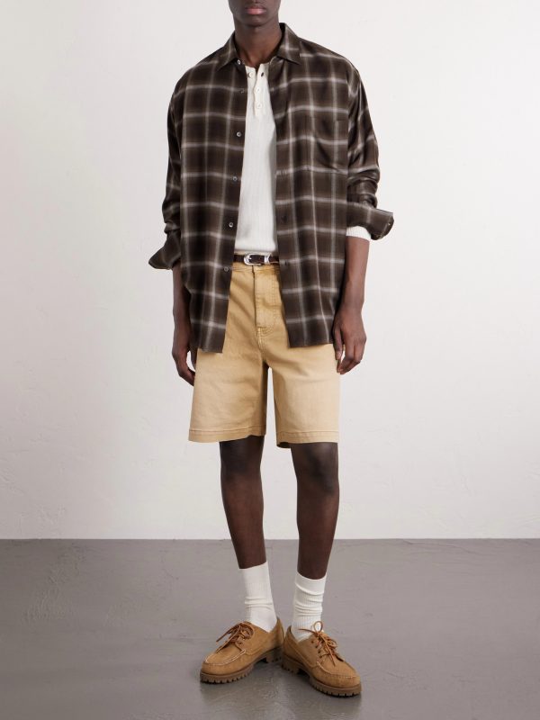 Checked Lyocell-Blend Gauze Shirt - OU Checked Lyocell-Blend Gauze Shirt - OU