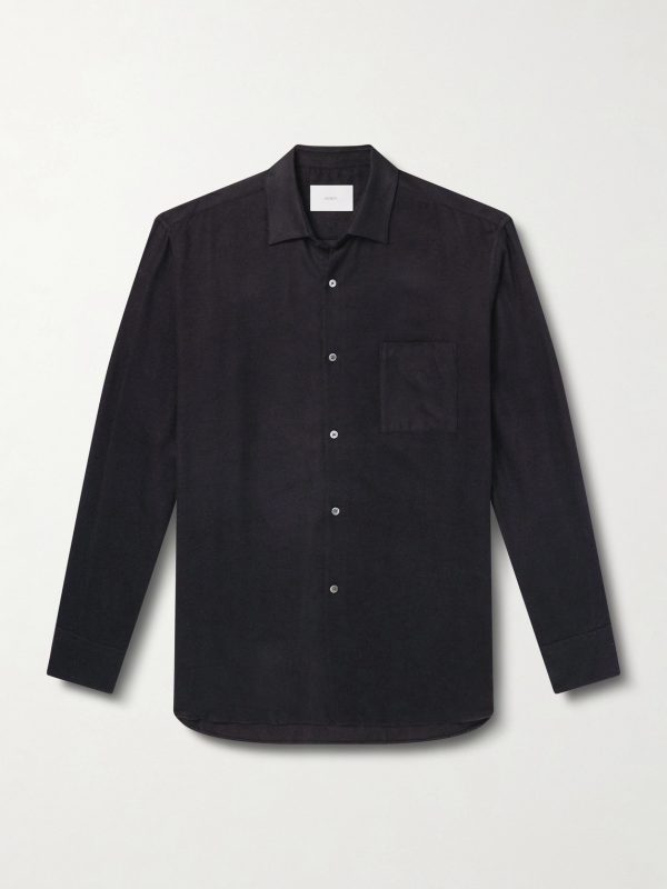 Silk-Blend Flannel Shirt