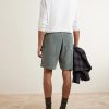 Straight-Leg Cotton-Terry Drawstring Shorts - BK Straight-Leg Cotton-Terry Drawstring Shorts - BK