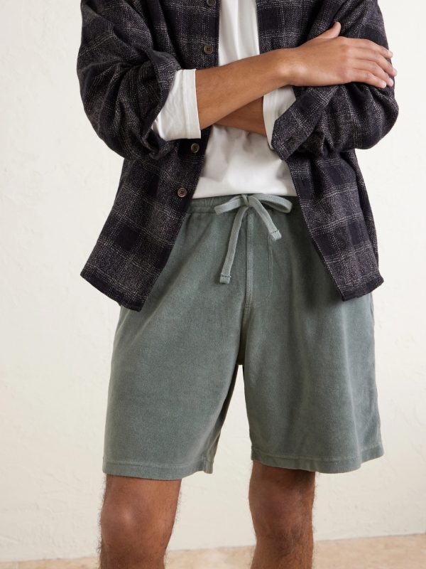 Straight-Leg Cotton-Terry Drawstring Shorts - CU Straight-Leg Cotton-Terry Drawstring Shorts - CU
