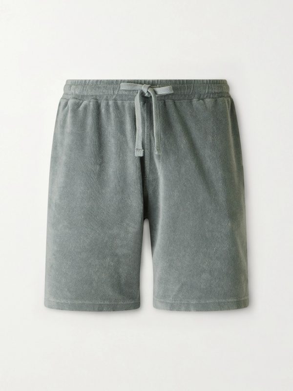 Straight-Leg Cotton-Terry Drawstring Shorts Straight-Leg Cotton-Terry Drawstring Shorts