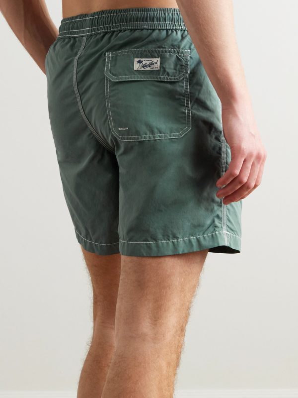 Slim-Fit Mid-Length Swim Shorts - BK Slim-Fit Mid-Length Swim Shorts - BK