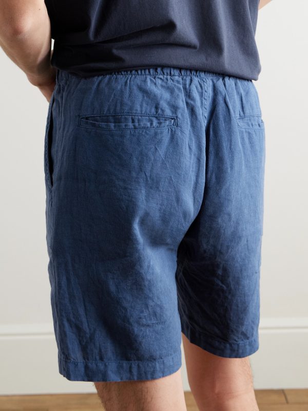 Joggy Straight-Leg Linen Bermuda Shorts - BK Joggy Straight-Leg Linen Bermuda Shorts - BK