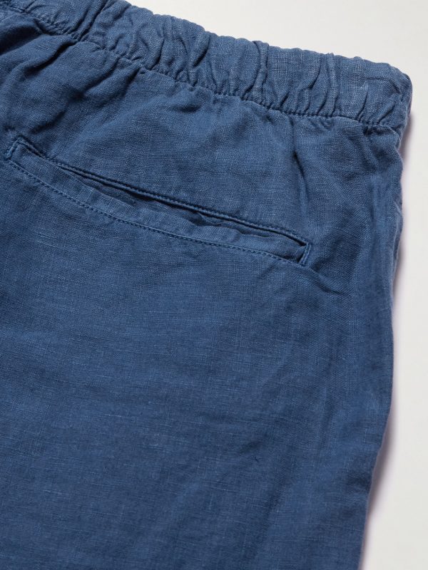 Joggy Straight-Leg Linen Bermuda Shorts - CU Joggy Straight-Leg Linen Bermuda Shorts - CU