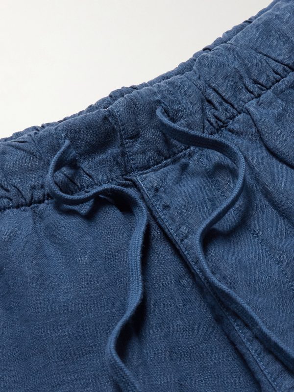 Joggy Straight-Leg Linen Bermuda Shorts - E1 Joggy Straight-Leg Linen Bermuda Shorts - E1