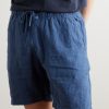 Joggy Straight-Leg Linen Bermuda Shorts - FR Joggy Straight-Leg Linen Bermuda Shorts - FR