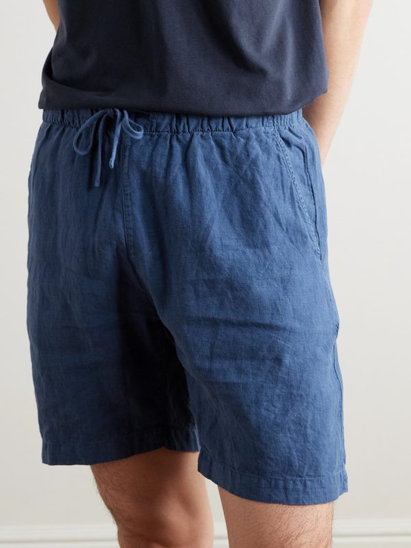 Joggy Straight-Leg Linen Bermuda Shorts - FR Joggy Straight-Leg Linen Bermuda Shorts - FR