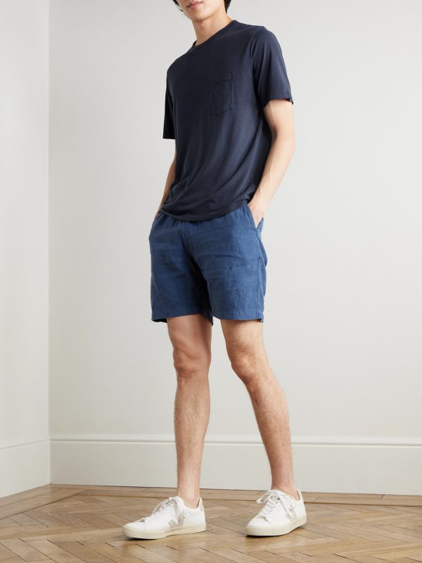 Joggy Straight-Leg Linen Bermuda Shorts - OU Joggy Straight-Leg Linen Bermuda Shorts - OU