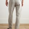 Joggy Tapered Linen Drawstring Trousers - BK Joggy Tapered Linen Drawstring Trousers - BK
