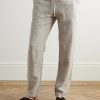 Joggy Tapered Linen Drawstring Trousers - FR Joggy Tapered Linen Drawstring Trousers - FR