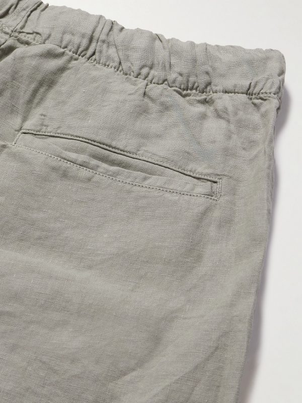 Joggy Straight-Leg Linen Bermuda Shorts - CU Joggy Straight-Leg Linen Bermuda Shorts - CU