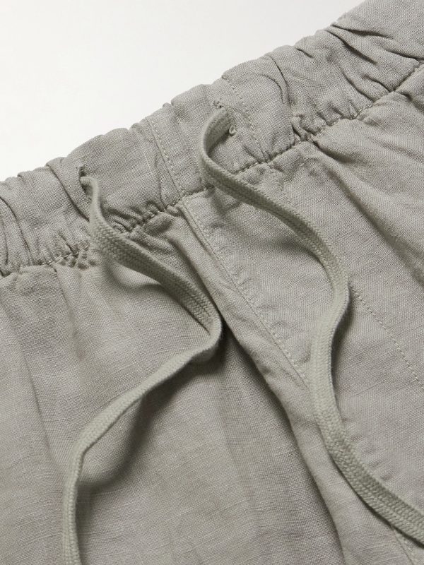 Joggy Straight-Leg Linen Bermuda Shorts - E1 Joggy Straight-Leg Linen Bermuda Shorts - E1