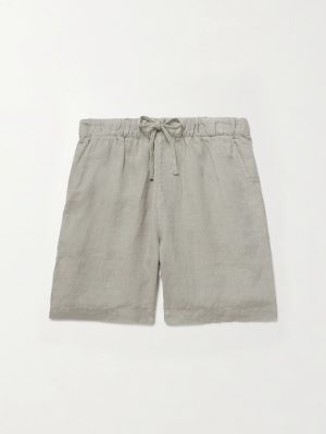 Joggy Straight-Leg Linen Bermuda Shorts Joggy Straight-Leg Linen Bermuda Shorts