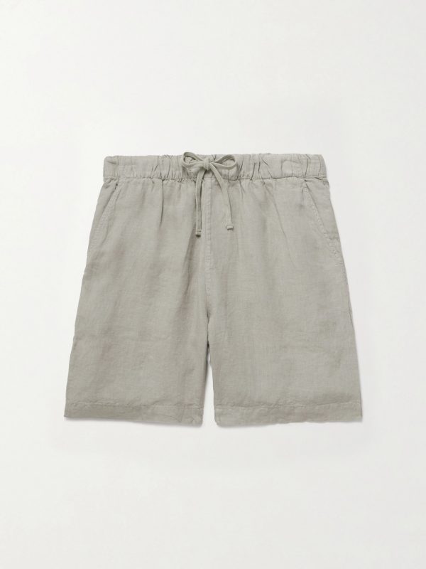 Joggy Straight-Leg Linen Bermuda Shorts Joggy Straight-Leg Linen Bermuda Shorts